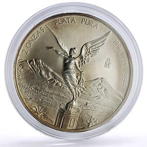 Mexico 2 onzas Libertad Angel of Independence silver coin 1996