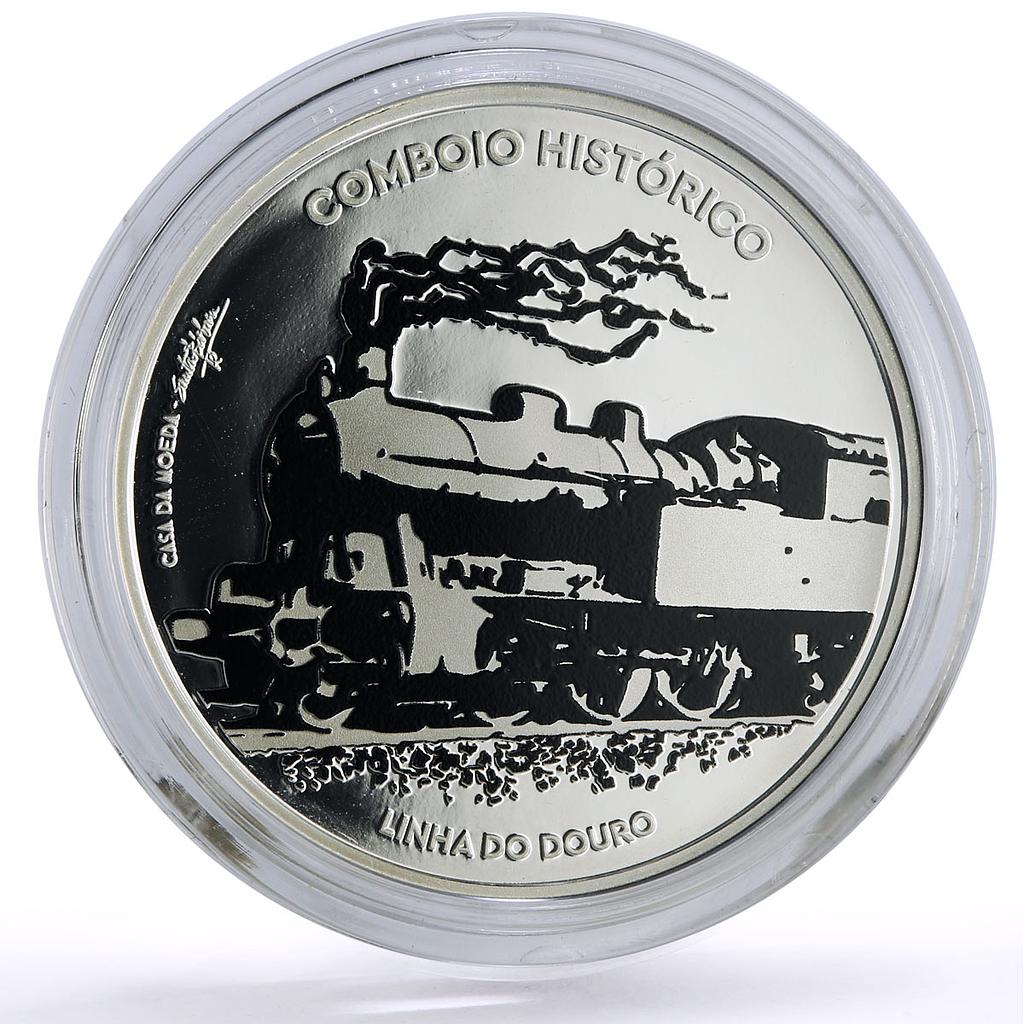 Portugal 7,5 euro Ibero-American Railways Linha Douro Train silver coin 2020