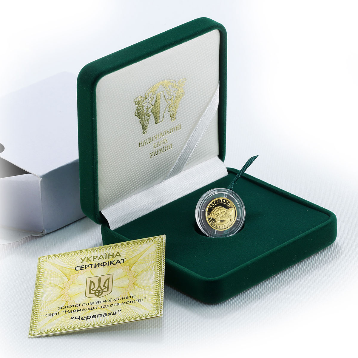 Ukraine 2 hryvnas Turtle Symbol of Longevity Wisdom gold coin 2009