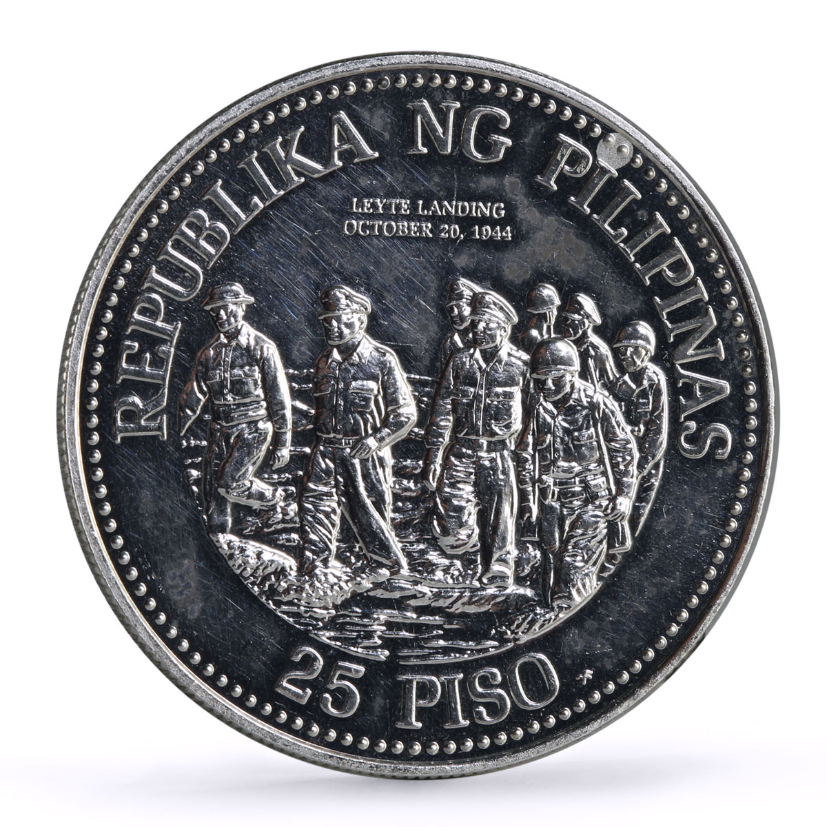 Philippines 25 piso General MacArthur 100th Birth Politics silver coin 1980