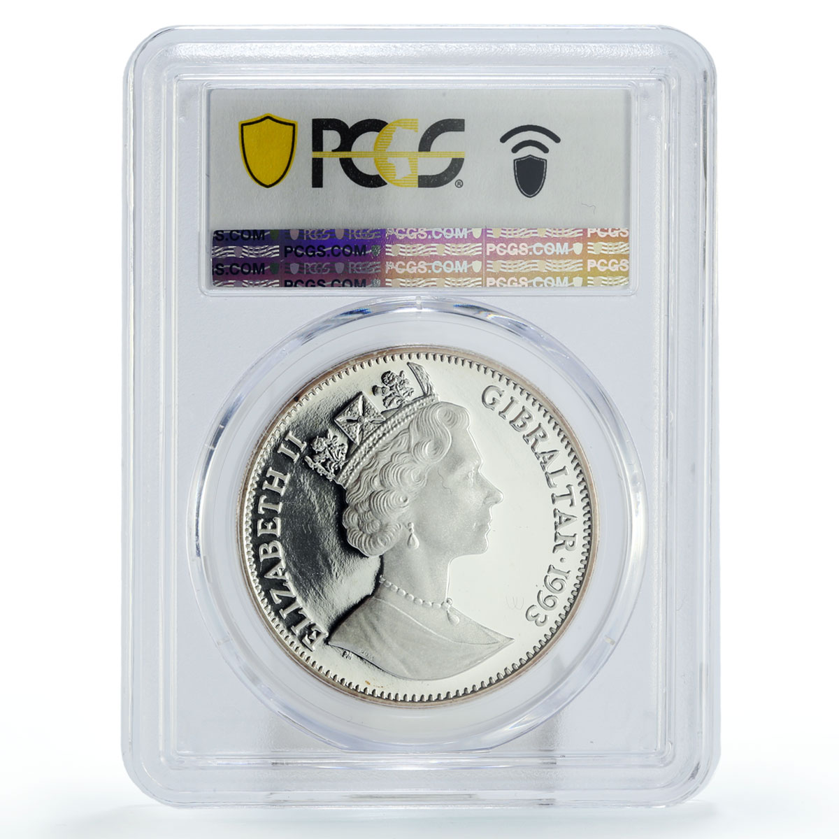 Gibraltar 1 crown Home Pets Dachshund Dog KM-192.1a PR66 PCGS silver coin 1993