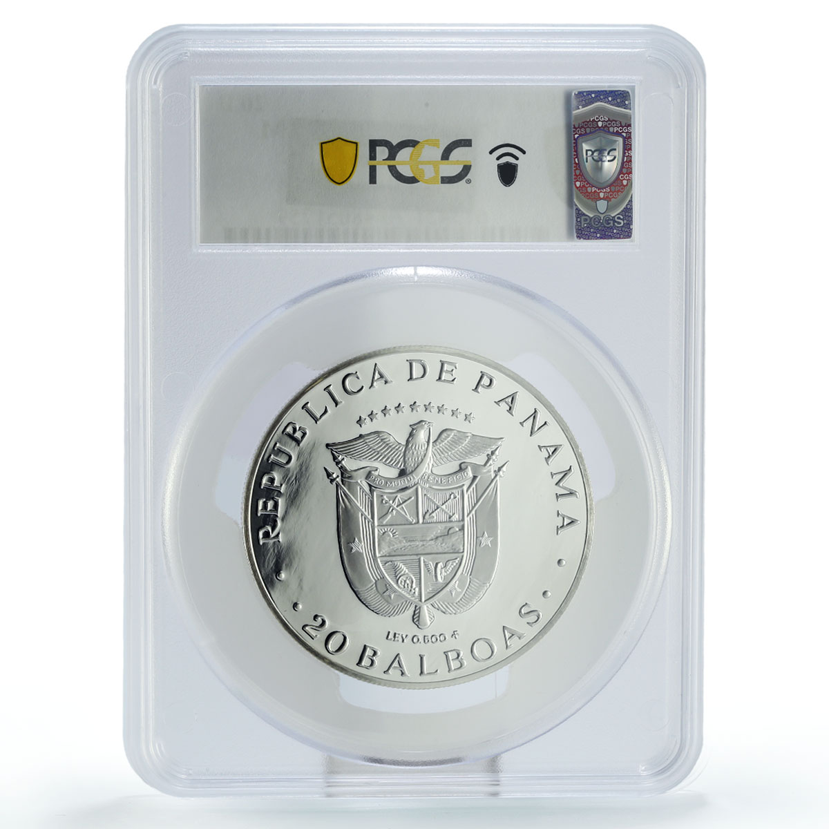 Panama 20 balboas Simon Bolivar Libertador Politics PR70 PCGS silver coin 1981