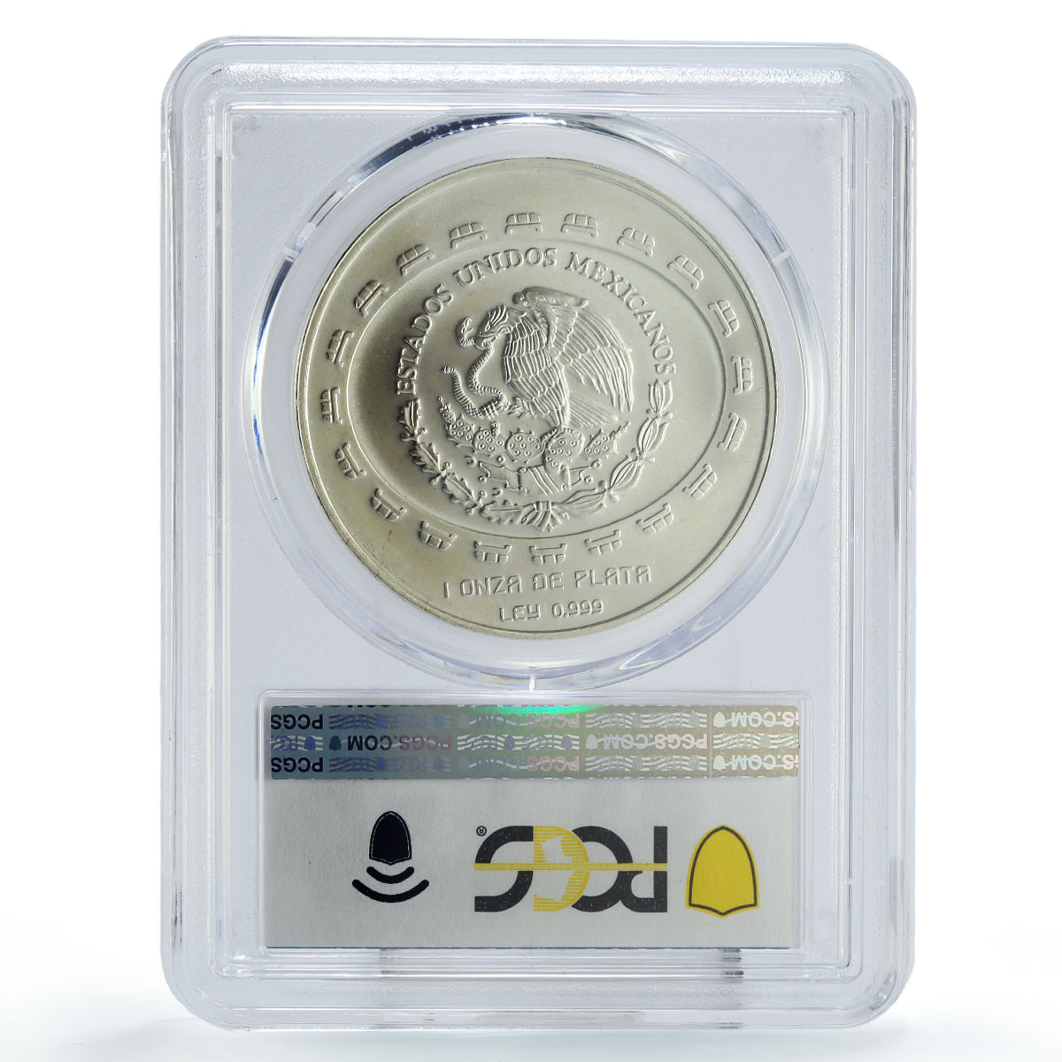 Mexico 5 pesos Precolombina Disco Muerte Death Disc MS67 PCGS silver coin 1998
