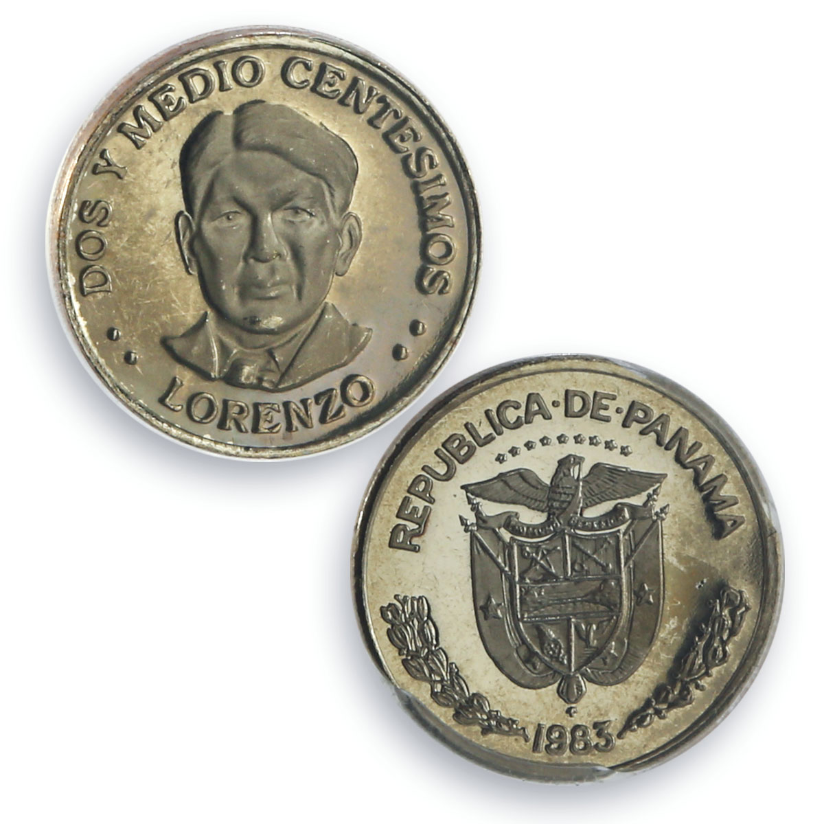 Panama 2 1/2 centesimos Regular Coinage Lorenzo KM-85 PR65 PCGS CuNi coin 1983