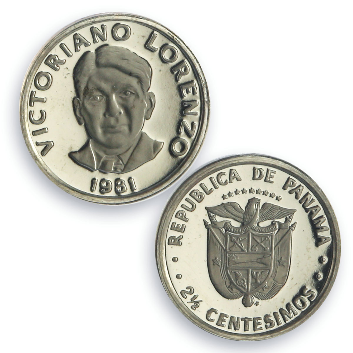 Panama 2 1/2 centesimos Regular Coinage Lorenzo KM-34.1 PR70 PCGS CuNi coin 1981
