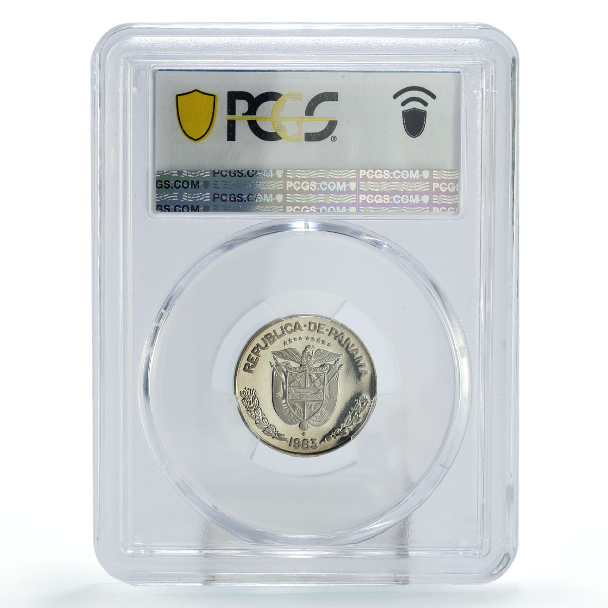 Panama 5 centesimos Regular Coinage Numeric Value KM-86 PR67 PCGS CuNi coin 1983