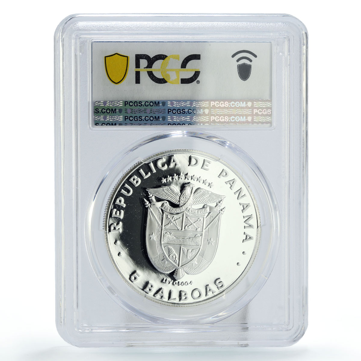 Panama 5 balboas Regular Coinage Belisario Porras PR65 PCGS silver coin 1981