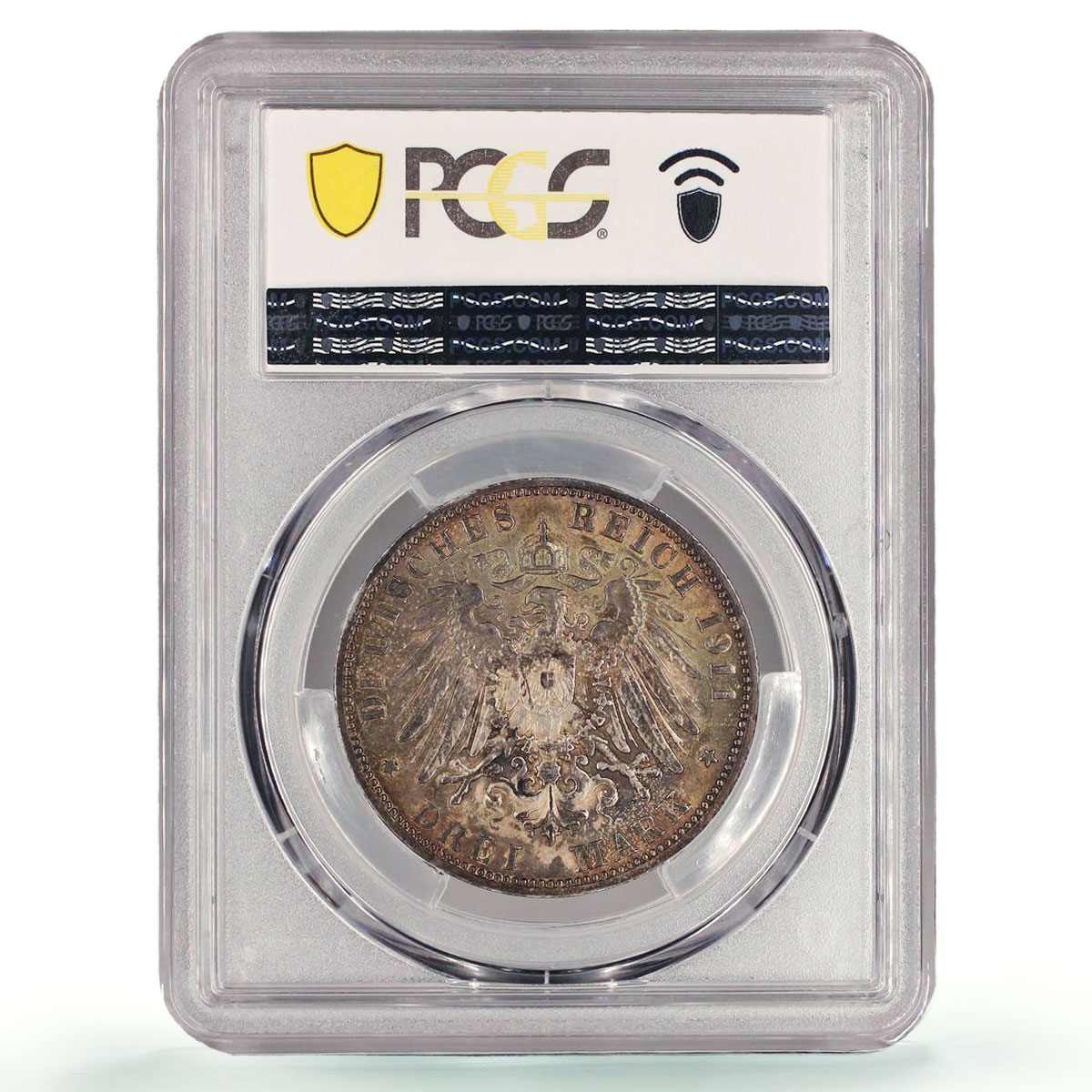 Germany Hamburg 3 mark Regular Coinage Hanseatic City MS64 PCGS silver coin 1911