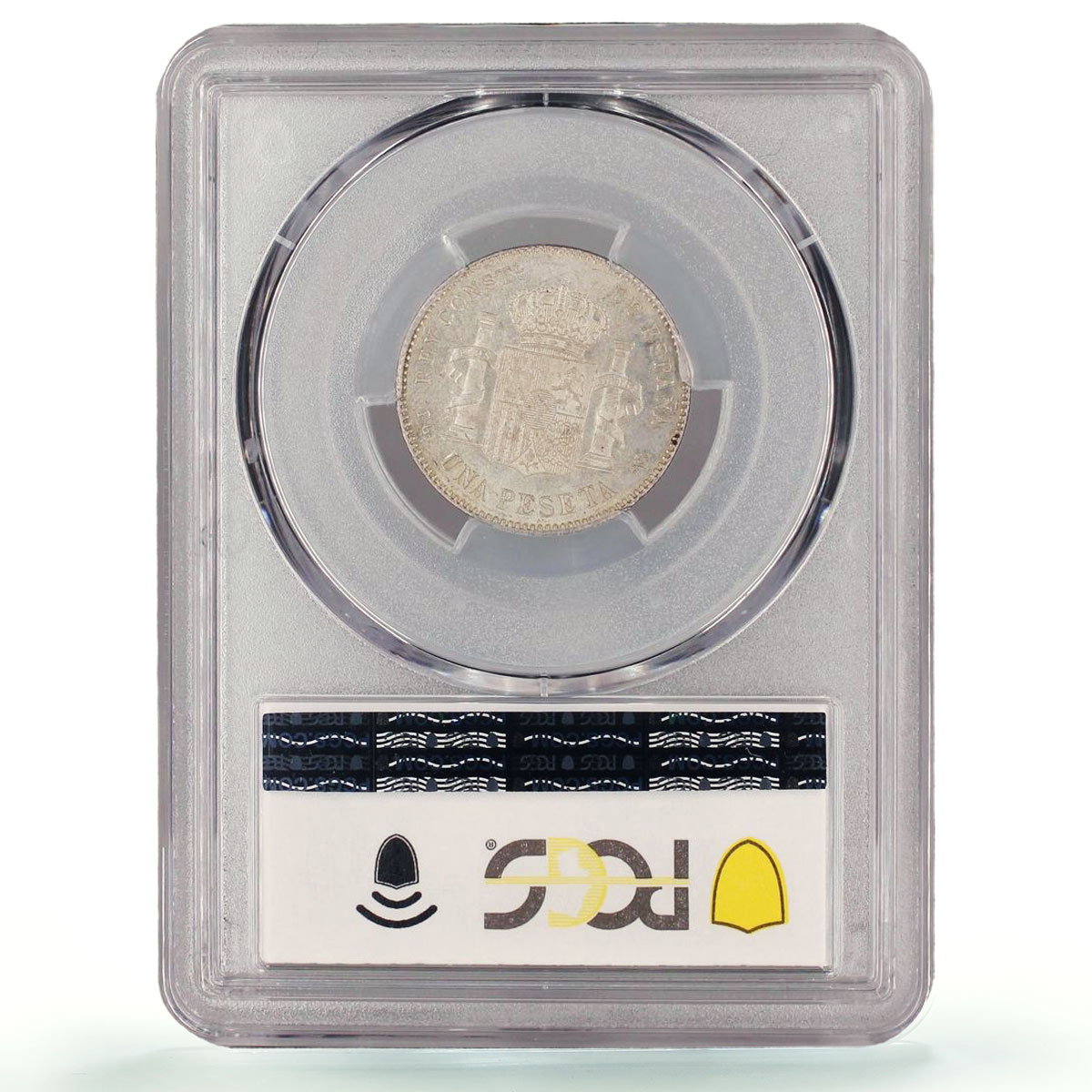 Spain 1 peseta Regular Coinage Child Alfonso KM-706 MS64 PCGS silver coin 1896