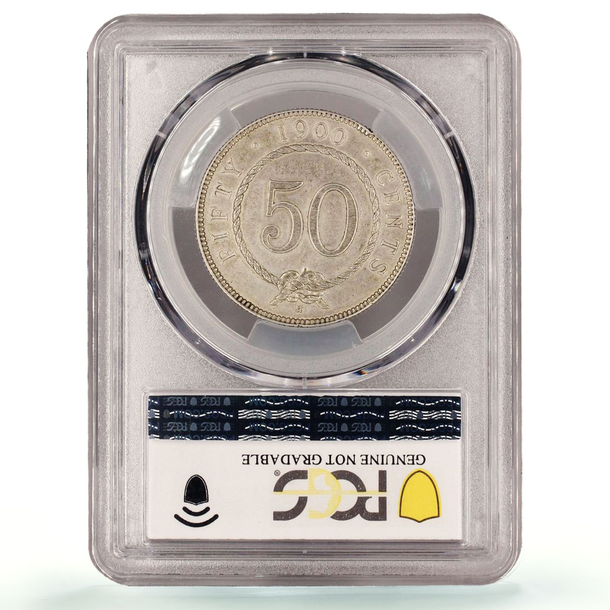 Malaysia Sarawak 50 cents Regular Coinage Rajah Brooke AU PCGS silver coin 1900