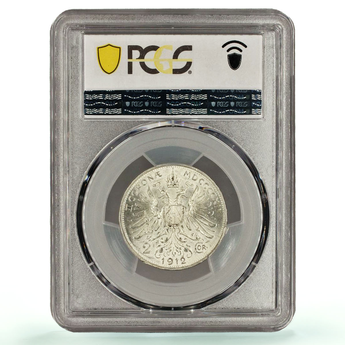 Austria 2 corona Regular Coinage King Franz Joseph II MS63 PCGS silver coin 1912
