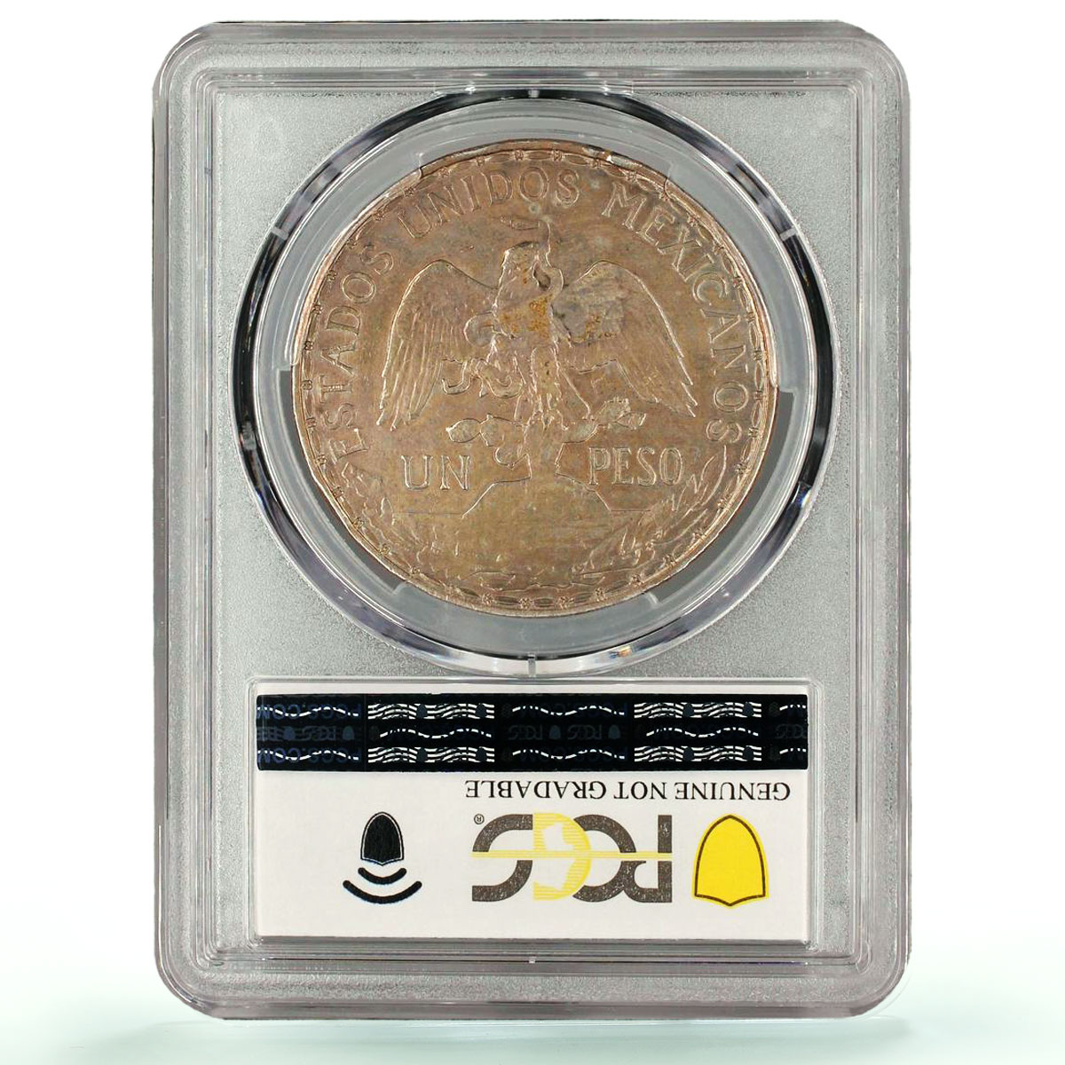 Mexico 1 peso Caballito Long Ray Horse Rider KM-453 AU PCGS silver coin 1910