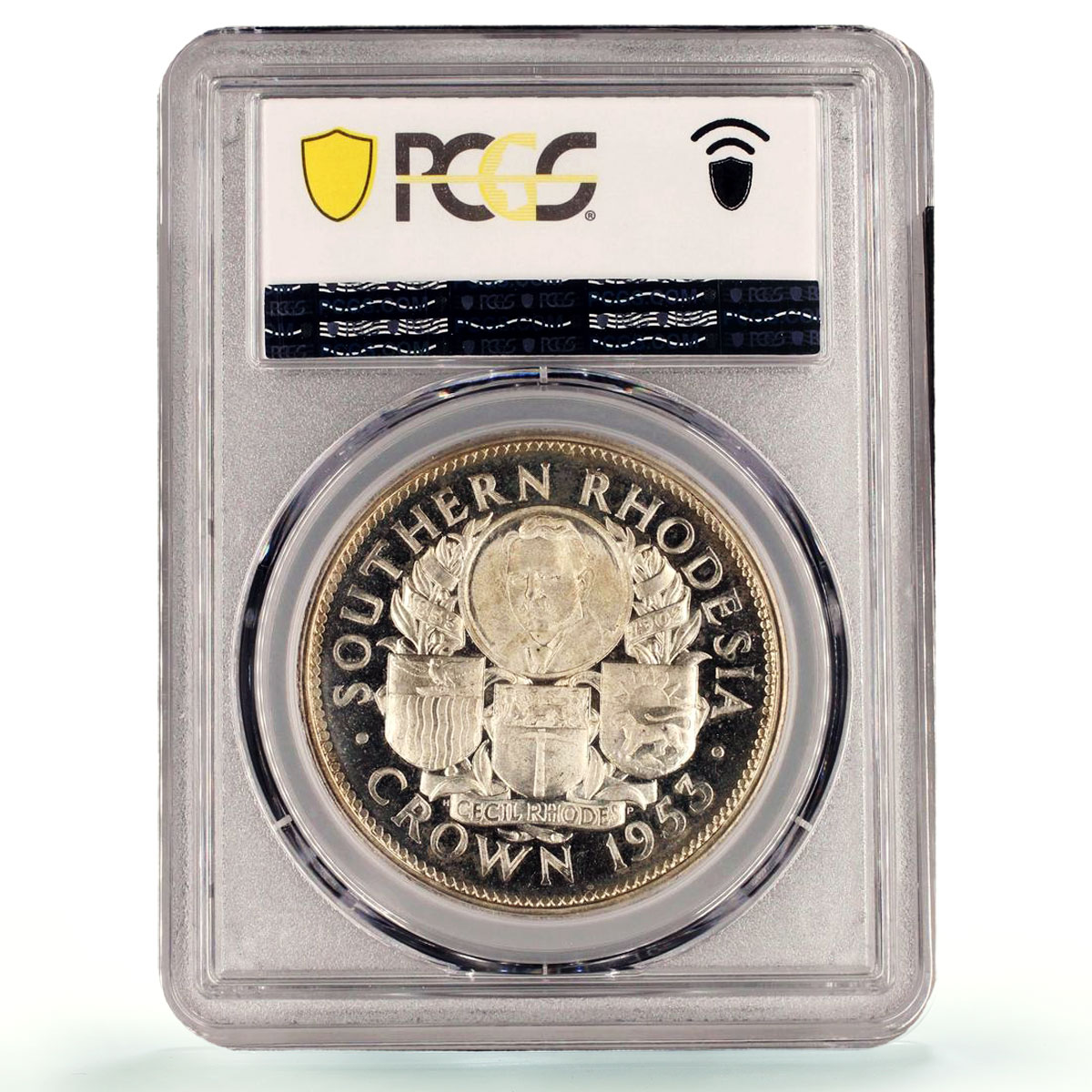 Gr Britain South. Rhodesia 1 crown Cecil Rhodes KM-27 PR66 PCGS silver coin 1953