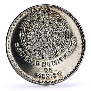 Mexico Numismatic Society Anniversary 4 Reales Obv. silver token medal coin 1962