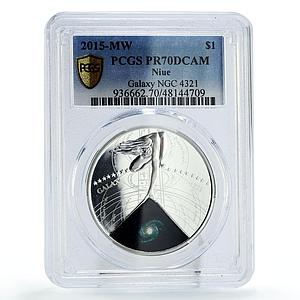 Niue 1 dollar Galaxies NGC Galaxy Space PR70 PCGS silver coin 2015