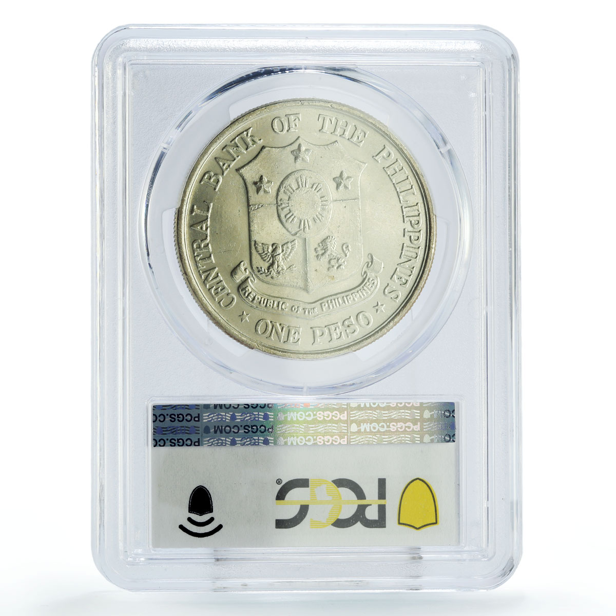 Philippines 1 peso Jose Rizal Centennial Politics MS64 PCGS silver coin 1961