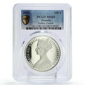 Somalia 250 shillings Queen Victoria Gothic Politics MS65 PCGS silver coin 2001