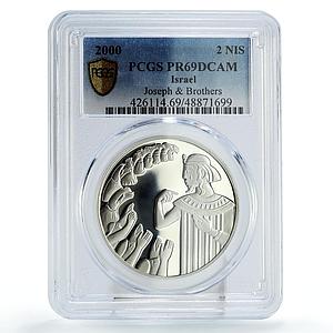 Israel 2 sheqalim Biblical Art Joseph with Brothers PR69 PCGS silver coin 2000