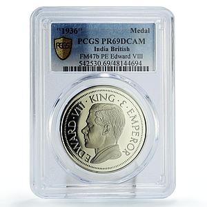 India King Edward VIII CROWN PATTERN FM47b PR69 PCGS CuNi medal coin 1936 1984