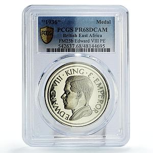 East Africa King Edward VIII CROWN PATTERN PR68 PCGS CuNi medal coin 1936 1984