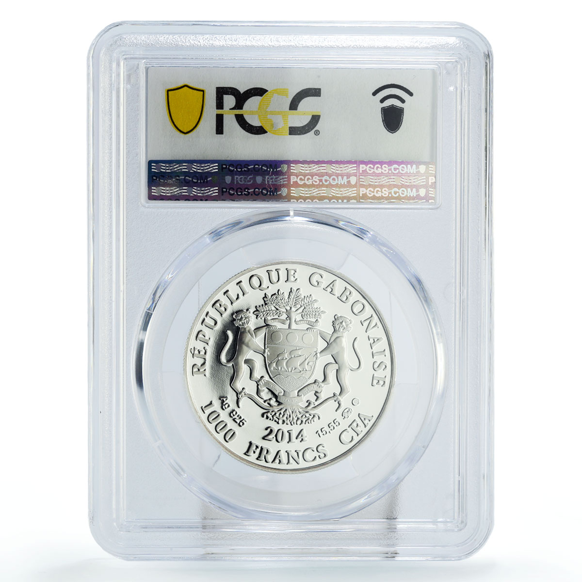 Gabon 1000 francs Zodiac Signs Aquarius PR70 PCGS silver coin 2014