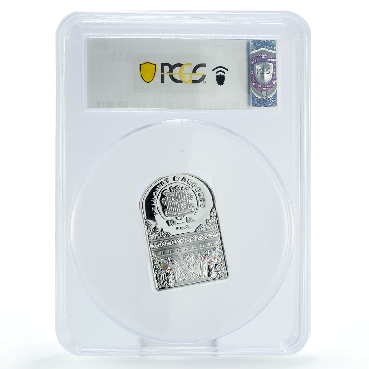 Andorra 10 diners Seven Virtures Caritas Mercy Art PR70 PCGS silver coin 2012