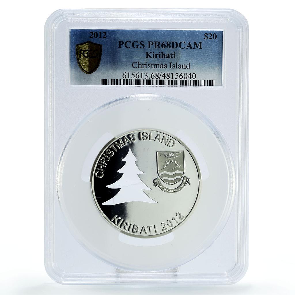 Kiribati 20 dollars Holidays Christmas Gifts Gilt PR68 PCGS silver coin 2012