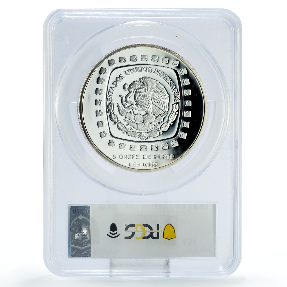 Mexico 10 pesos Precolombina Cabeza Olmeca Head PR69 PCGS 5 oz silver coin 1996
