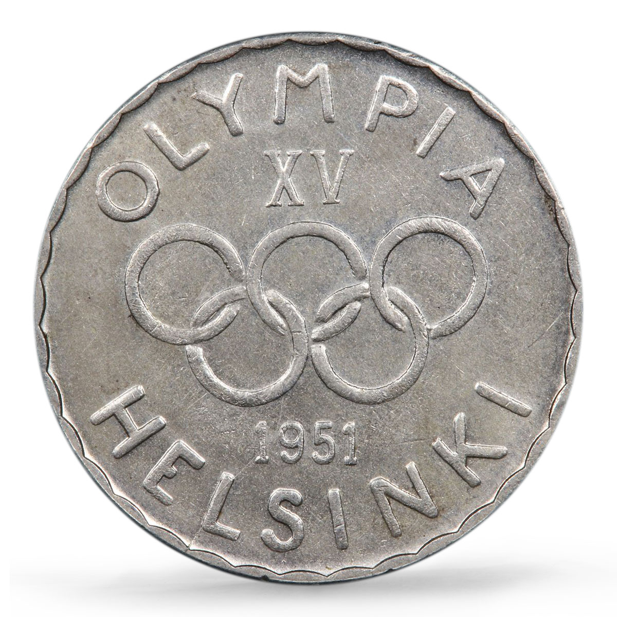 Finland 500 markaa Helsinki Winter Olympic Games KM-35 MS65 PCGS Ag coin 1951