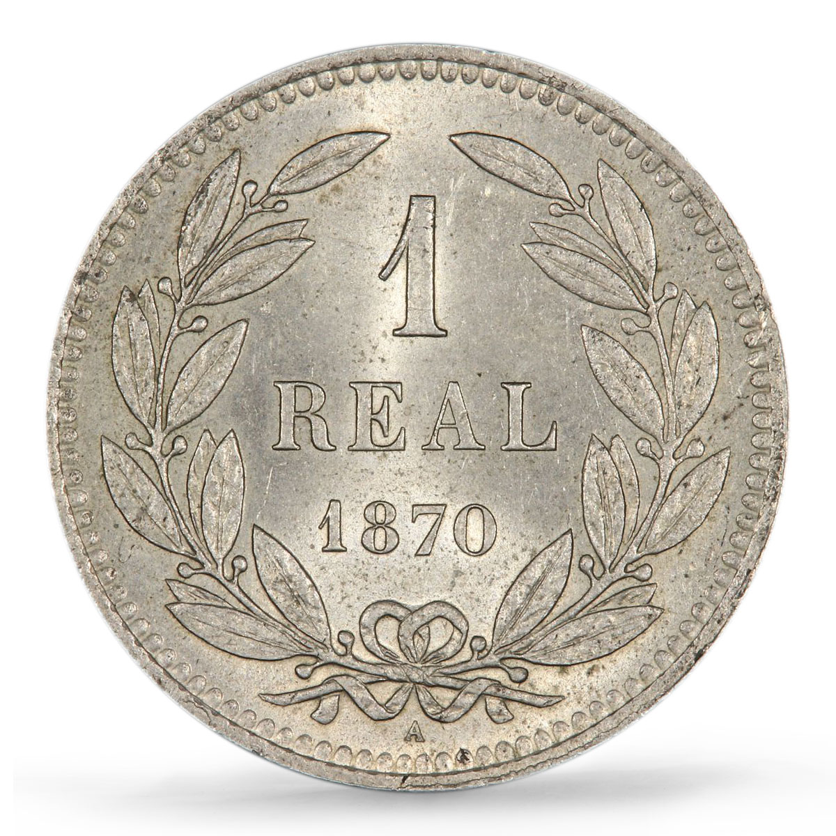 Honduras 1 real Regular Coinage Anchor Bee MS64 PCGS NiBrass coin 1870 A