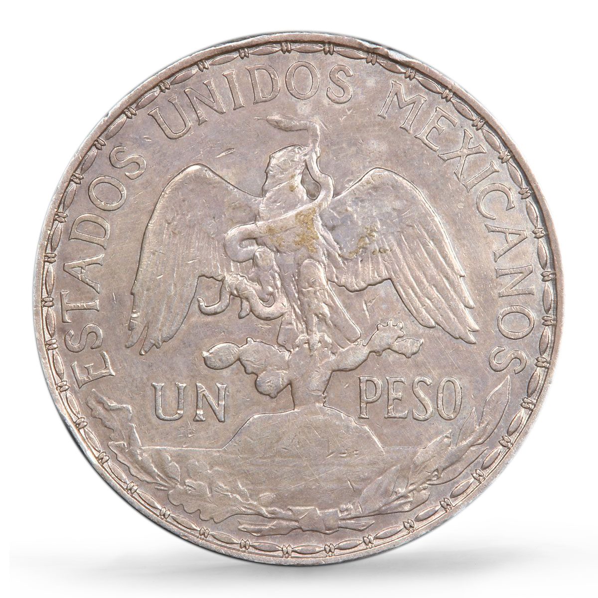 Mexico 1 peso Caballito Long Ray Horse Rider KM-453 AU PCGS silver coin 1910