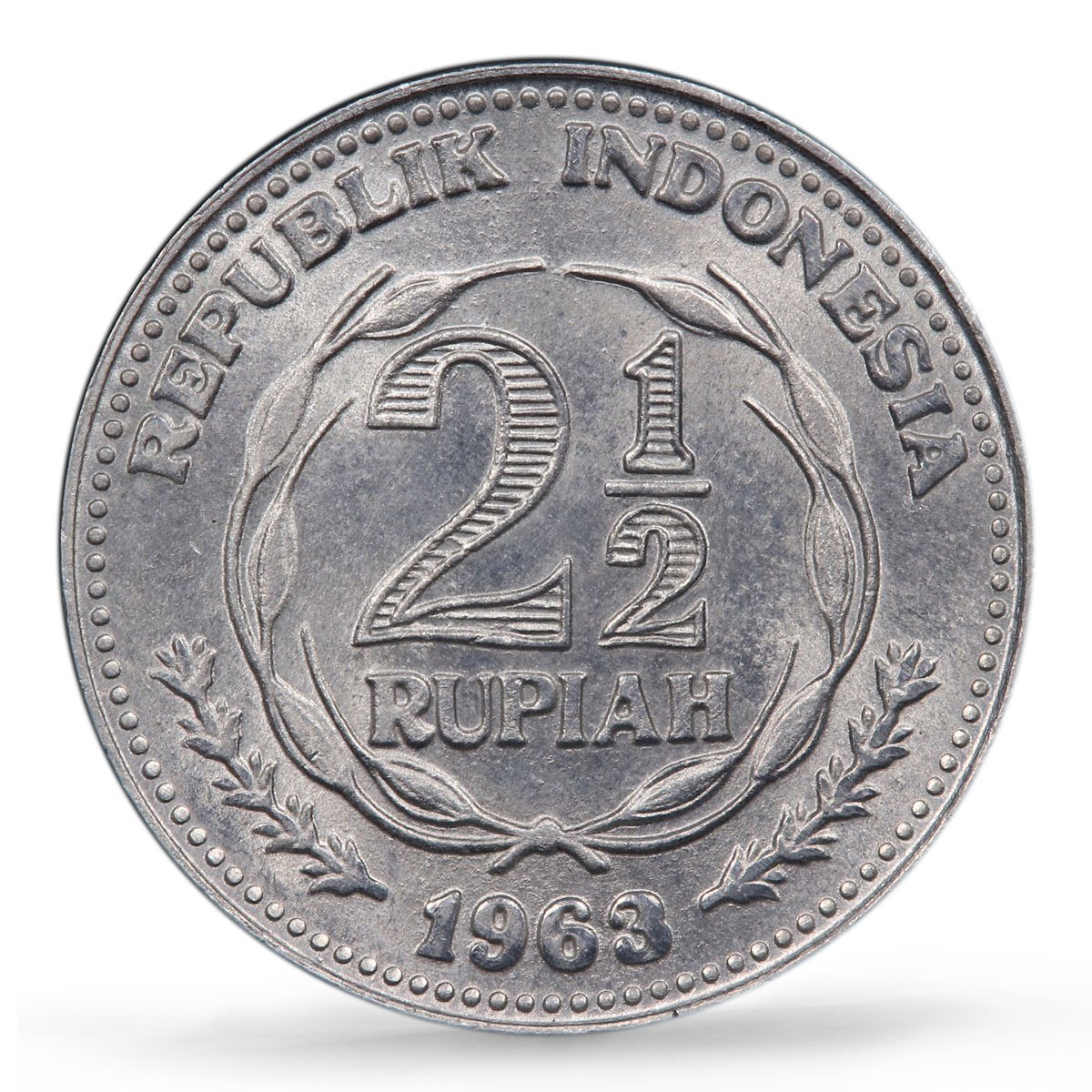 Indonesia 1/2 rupee President Sukarno KM-Pn3 PATTERN SP63 Al coin 1963