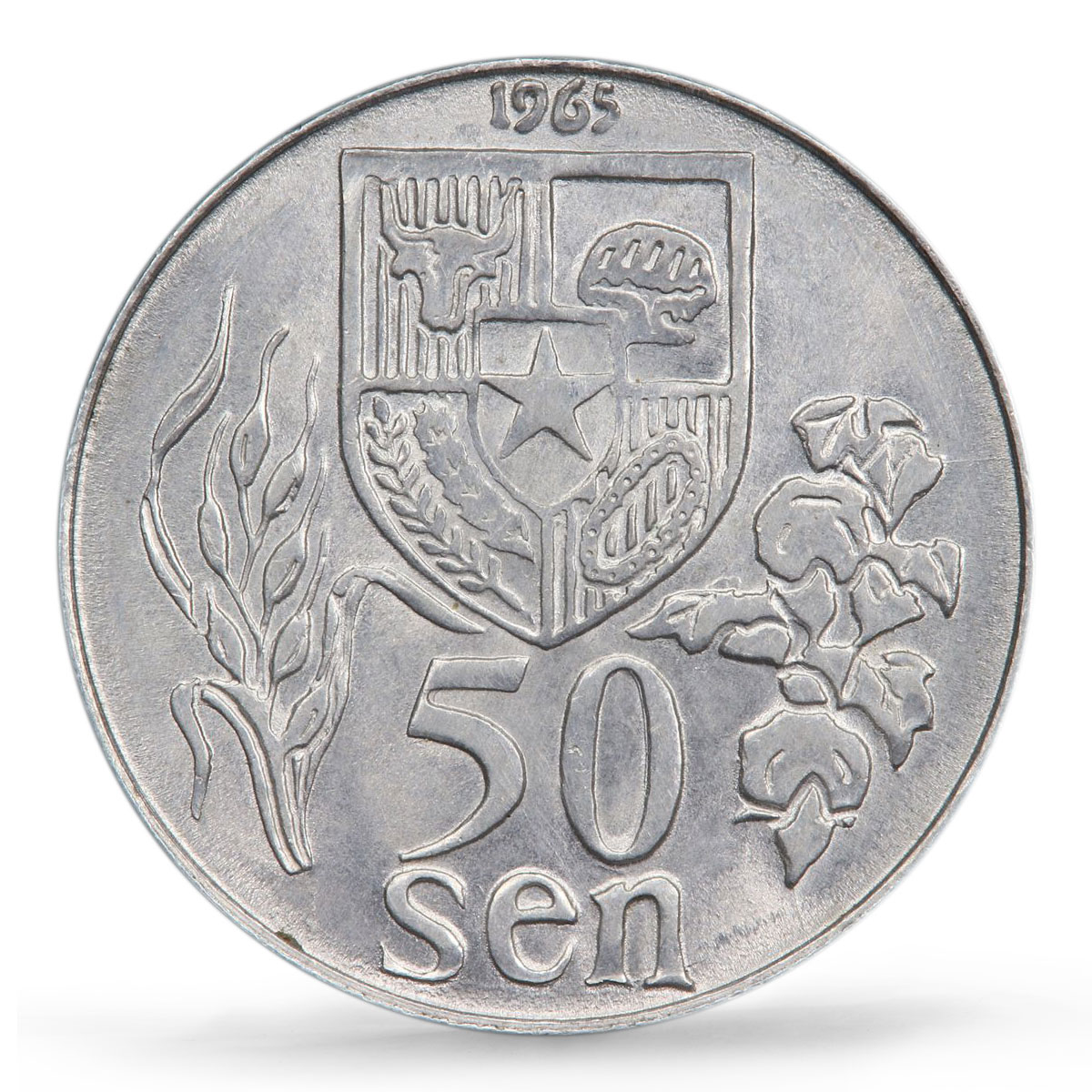 Indonesia Irian Barat 50 sen President Sukarno Km-Pn4 SP62 PCGS Al coin 1965