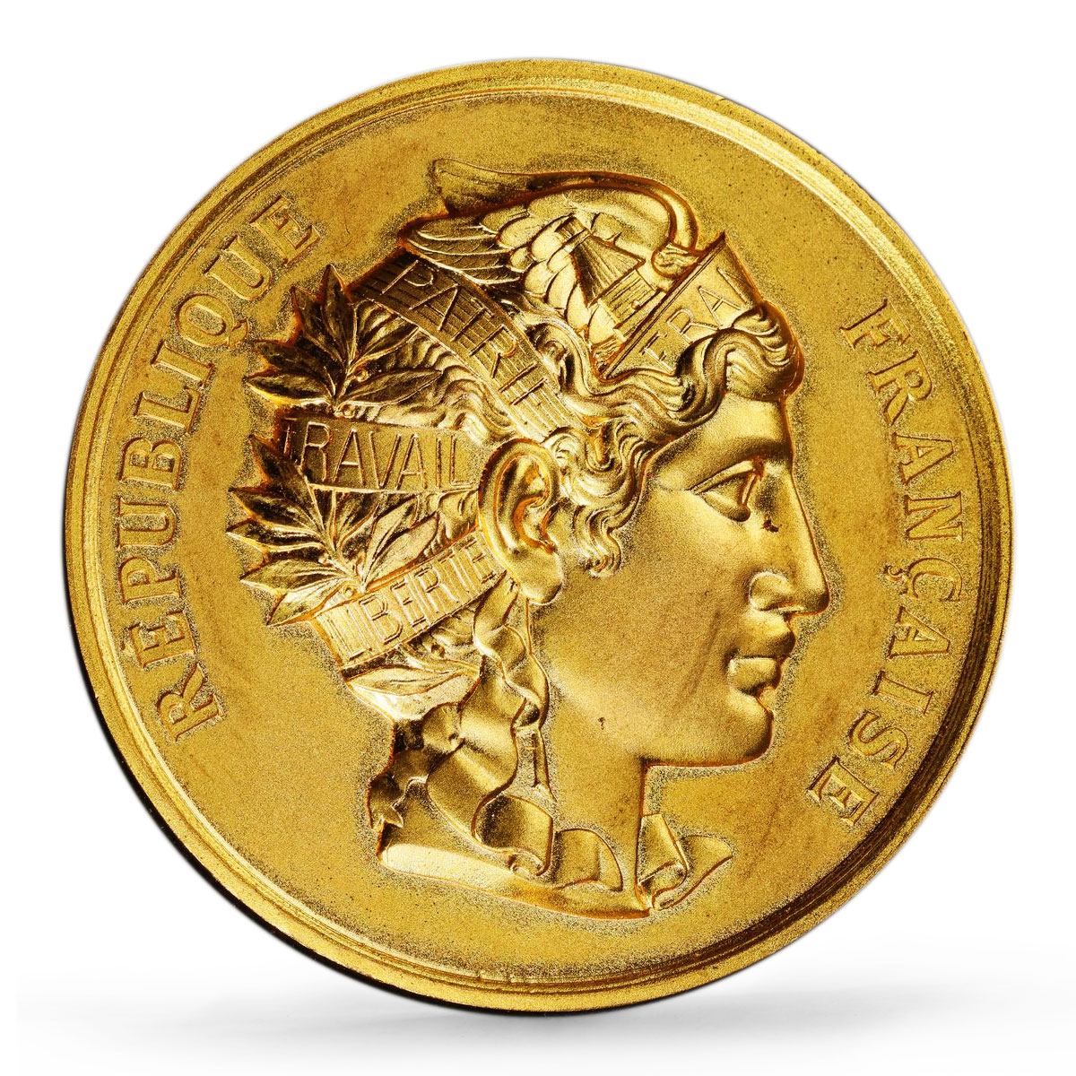 France Paris International Expo Gilt SP64 PCGS bronze token medal coin 1909