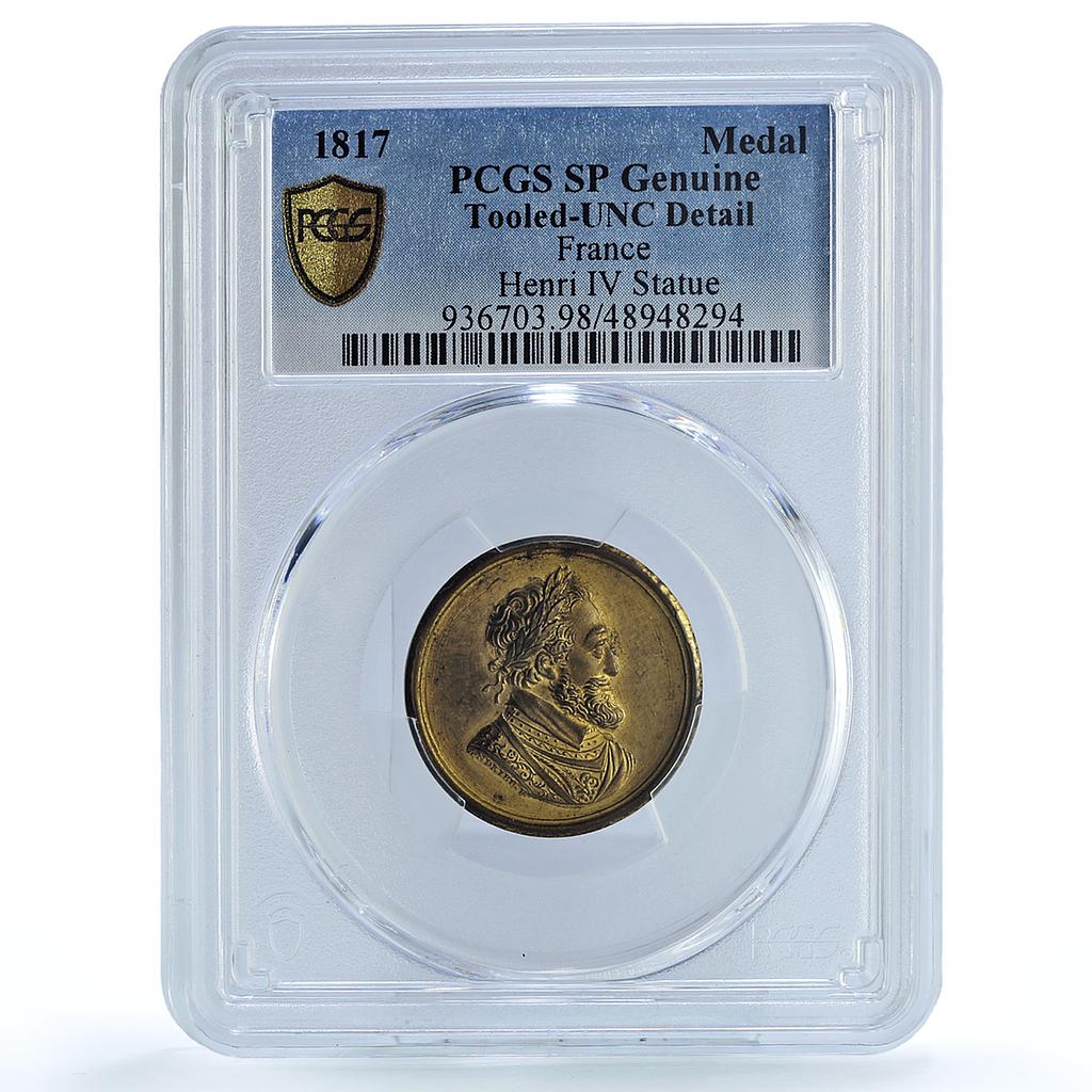 France Henri IV Statue Restoration Horseman Horse Rider PCGS bronze medal 1817 France Henri IV Statue Restoration Horseman Horse Rider PCGS bronze medal 1817
