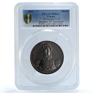 France Louis-Philippe Versailles Museum Collignon-1132 SP 64 PCGS AE medal 1837