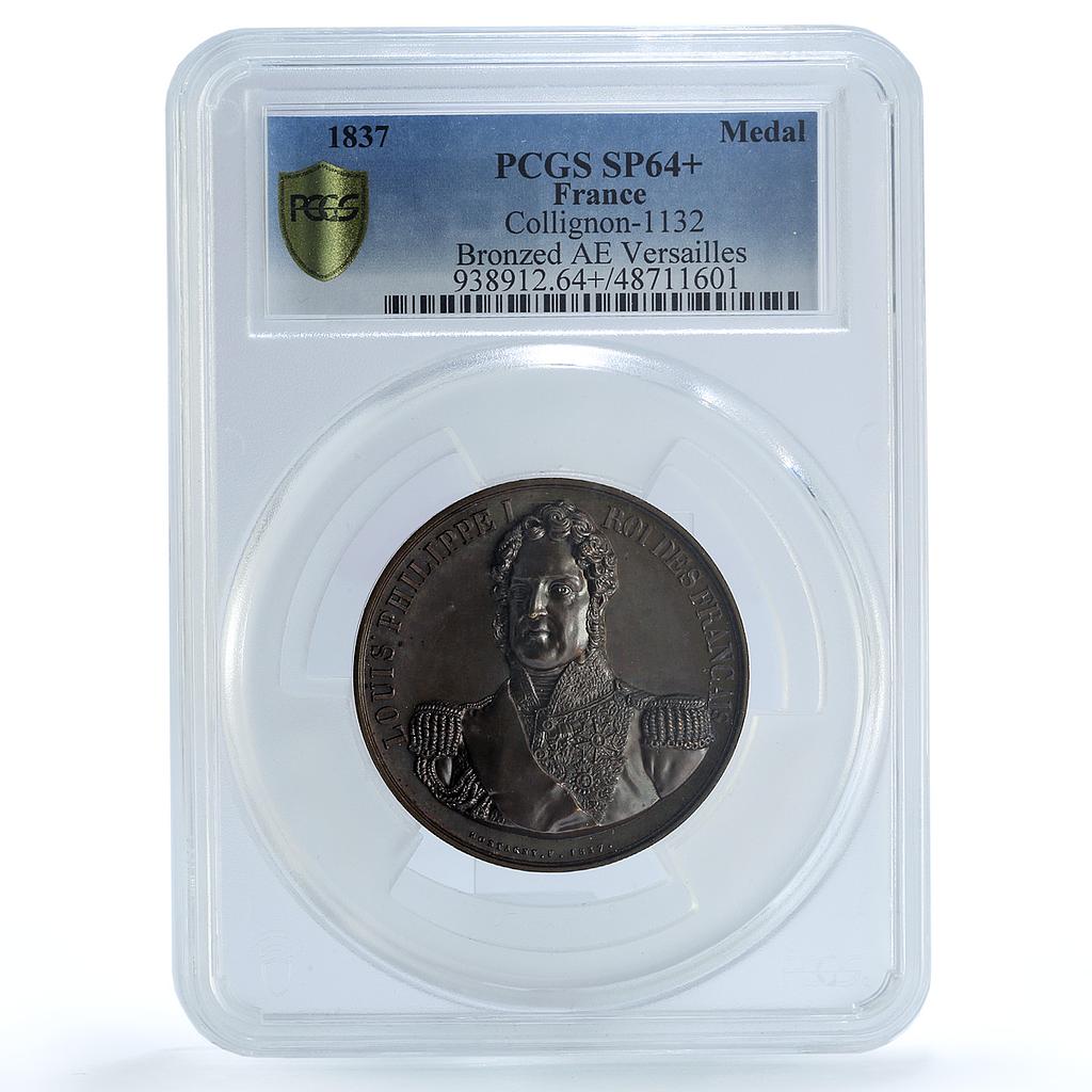 France Louis-Philippe Versailles Museum Collignon-1132 SP 64 PCGS AE medal 1837 France Louis-Philippe Versailles Museum Collignon-1132 SP 64 PCGS AE medal 1837