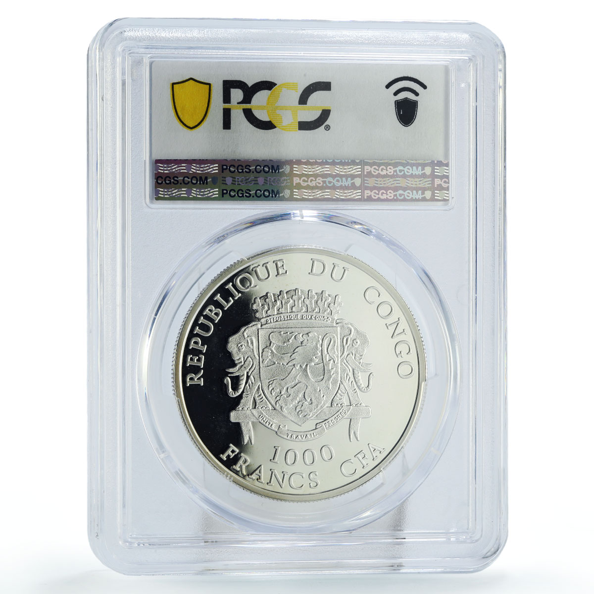 Congo 1000 francs Conservation Megaptera Whale Fauna PR68 PCGS silver coin 2009