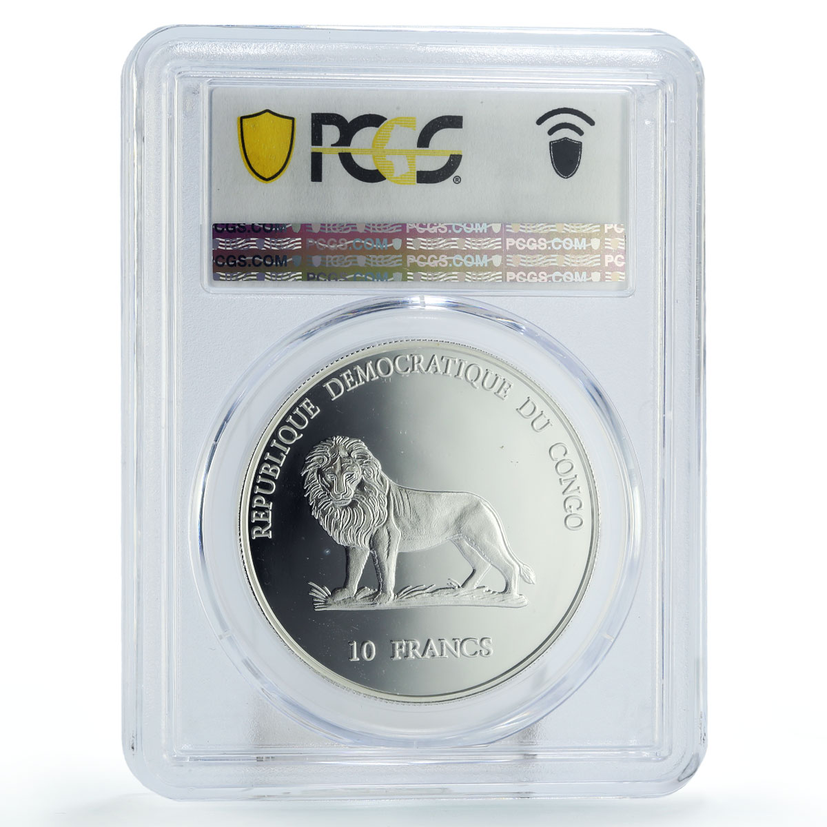 Congo 10 francs Conservation Hummingbird Sunbird Bird PR69 PCGS silver coin 2000