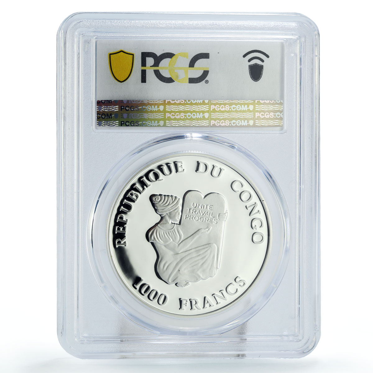 Congo 1000 francs Conservation Wildlife Gorilla Fauna PR70 PCGS silver coin 2003