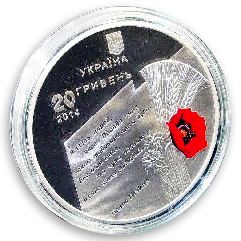 Ukraine 20 hryvnia 70 Anniversary Liberation from Fascist silver proof coin 2014