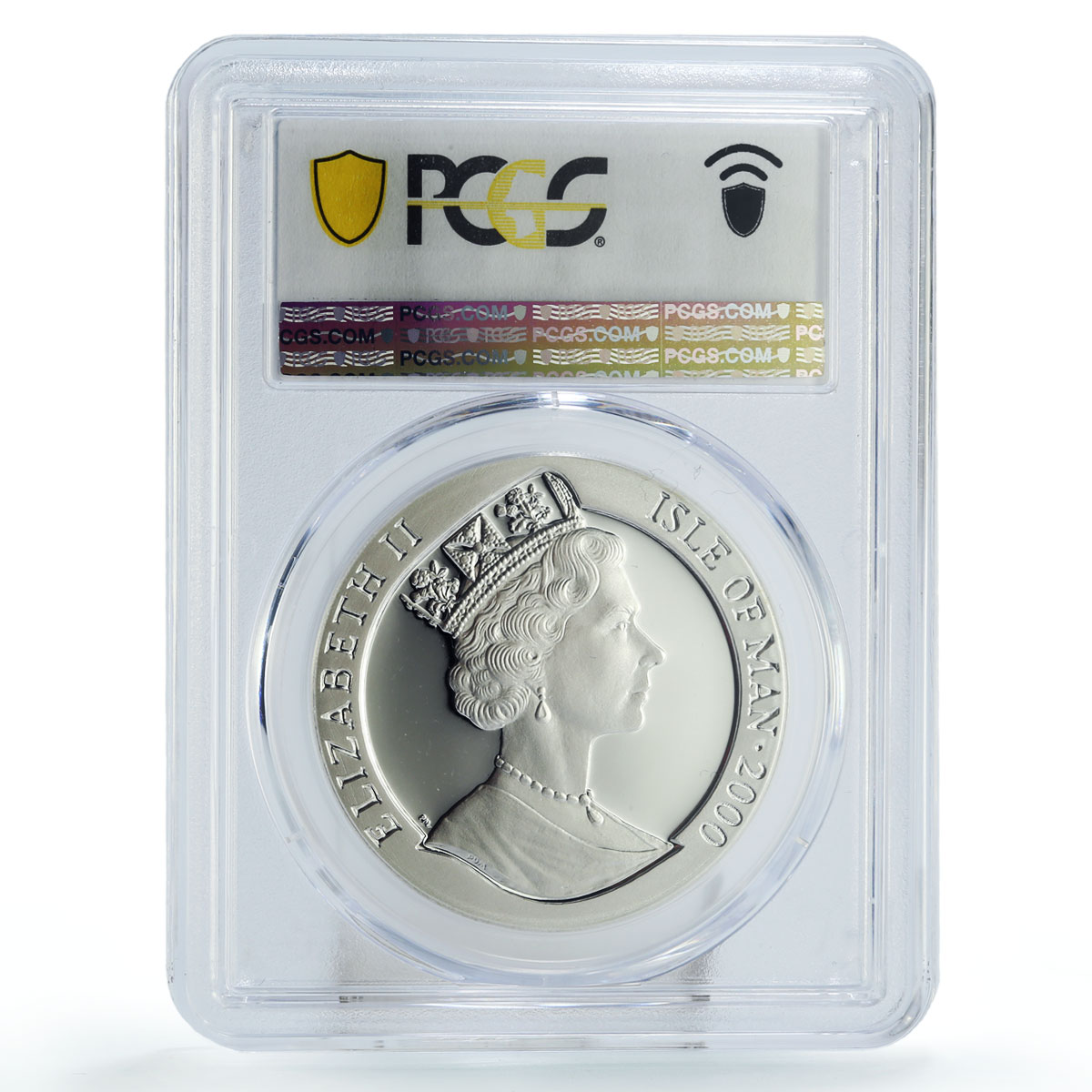 Isle of Man 1 crown Lunar Calendar Year of the Dragon PR69 PCGS silver coin 2000