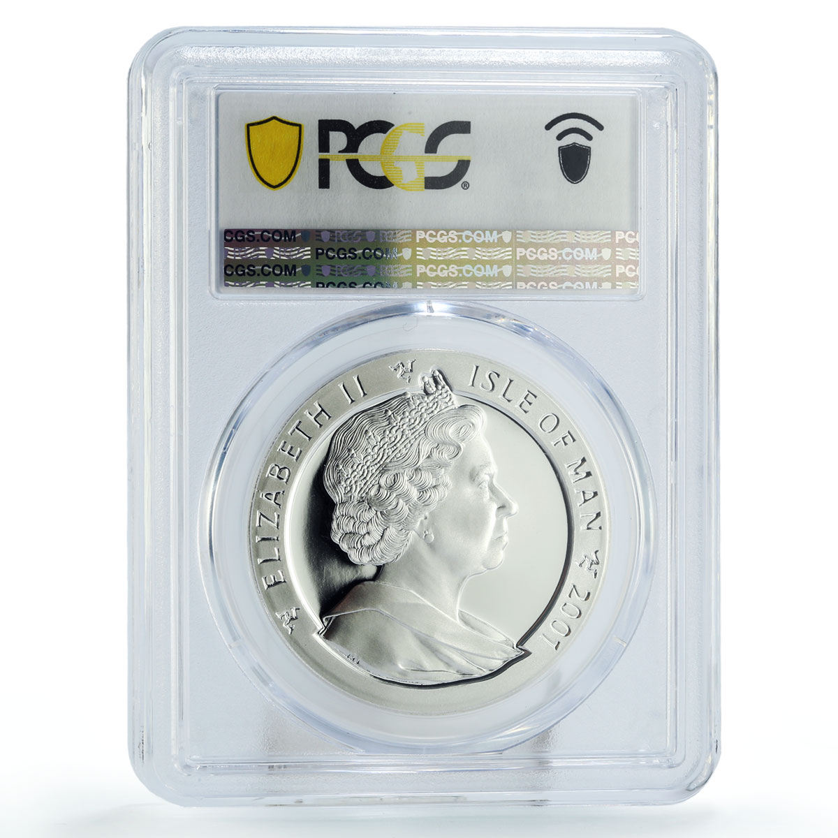 Isle of Man 1 crown Lunar Calendar Year of the Snake PR69 PCGS silver coin 2001