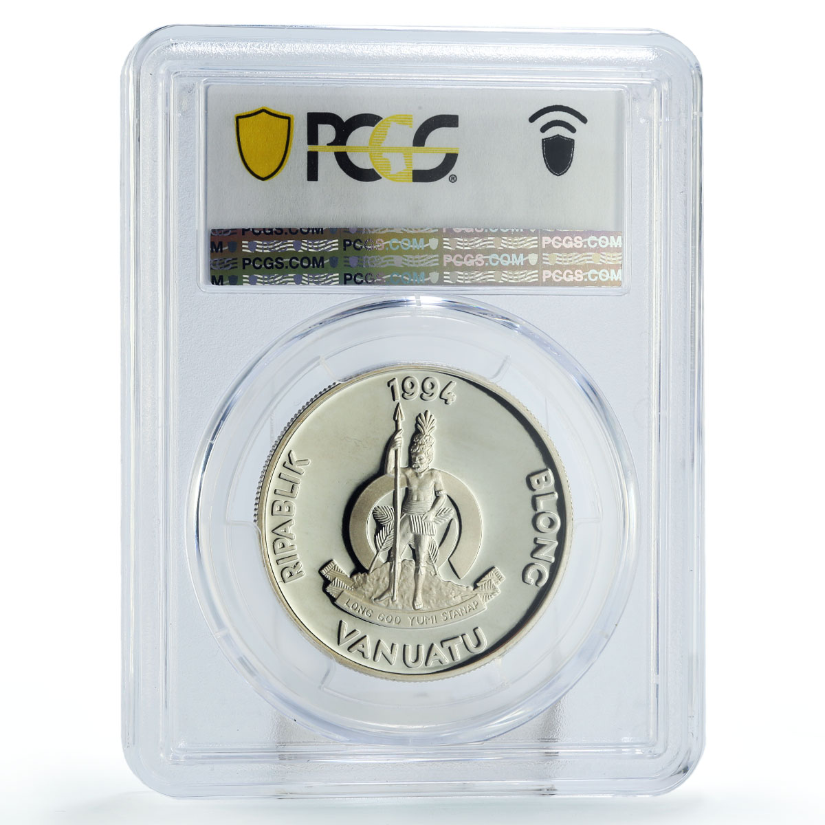 Vanuatu 20 vatu Conservation Wildlife Kingfisher Bird PR69 PCGS silver coin 1994