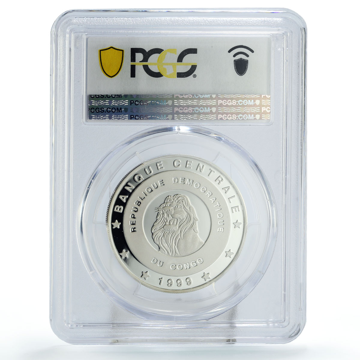 Congo 10 francs Conservation Wildlife Hippo Fauna PR70 PCGS silver coin 1999