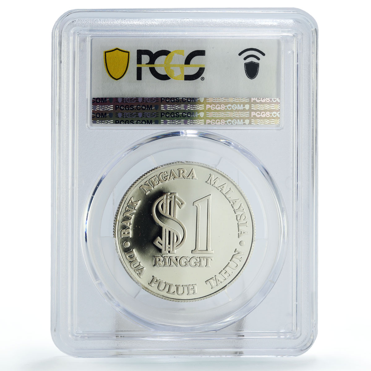 Malaysia 1 ringgit Negara Bank 20th Anniversary PR69 PCGS silver coin 1979