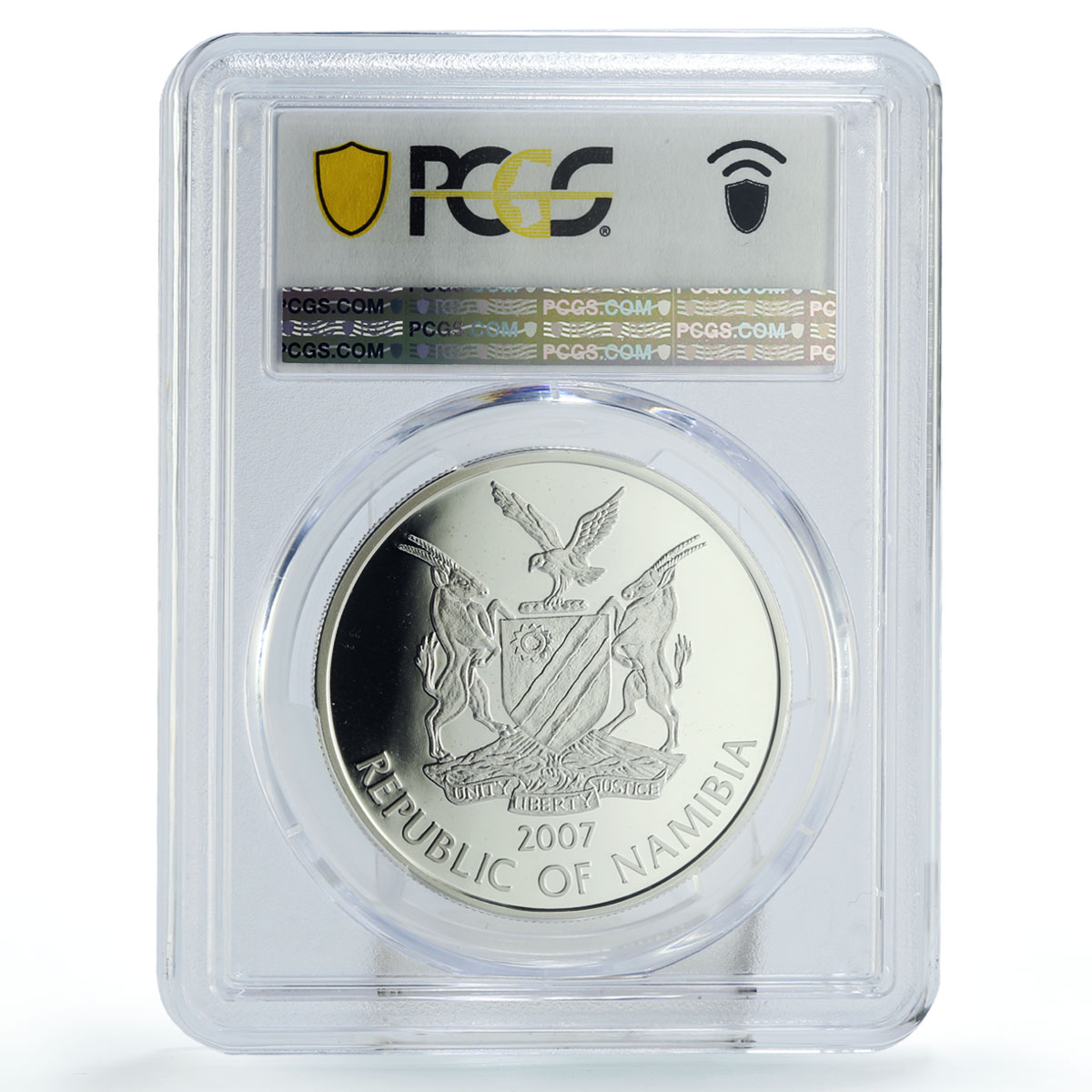 Namibia 10 dollars Conservation Wildlife Zebra Fauna PR69 PCGS silver coin 2007