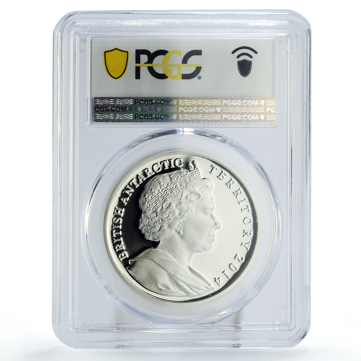 British Antarctic 2 pounds Sea Life Orca Whale Fauna PR68 PCGS silver coin 2014