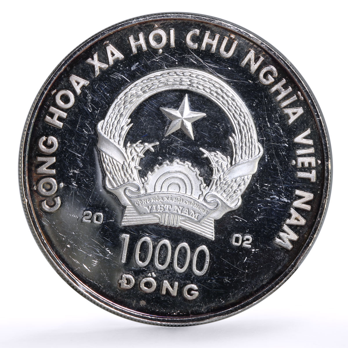 Vietnam 10000 dong Lunar Calendar Year of the Horse proof silver coin 2002