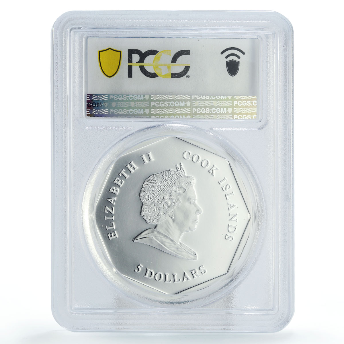 Cook Islands 5 dollars St George Dragon Slaying Gilt PR69 PCGS silver coin 2009